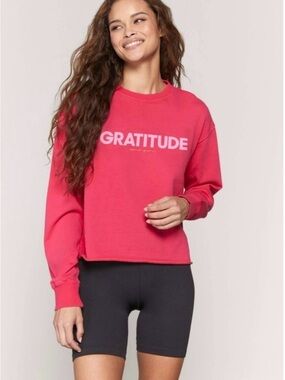 Spiritual Gangster Pink 'Gratitude' Crewneck Sweatshirt